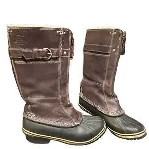 Sorel Shoes Sorel Fancy Tall Ii Black Grizzly Brown Womens Winter Boots Size 8 Poshmark